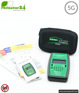 Safe and Sound Pro 2 EMF Detector | Broadband RF Radiation Meter | Detection of RF radiation from 200 MHz to 8 GHz, including 5G. Semi-professional level for beginners.