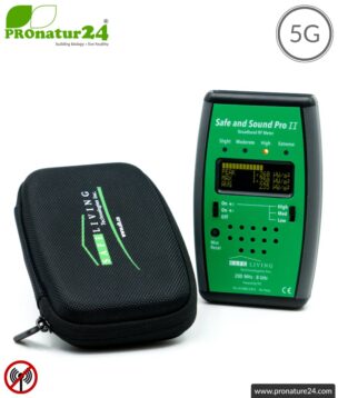 Safe and Sound Pro 2 EMF Detector | Broadband RF Radiation Meter | Detection of RF radiation from 200 MHz to 8 GHz, including 5G. Semi-professional level for beginners.