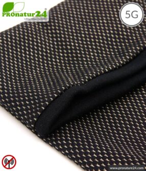 ANTIWAVE shielding hose scarf | black | Protection against electrosmog HF with efficiency up to 99,9% (cell phone, WIFI, LTE) | suitable as mouth-nose protection mask | shielding fabric with silver for antibacterial effect (silver ion treatment) | 5G ready!