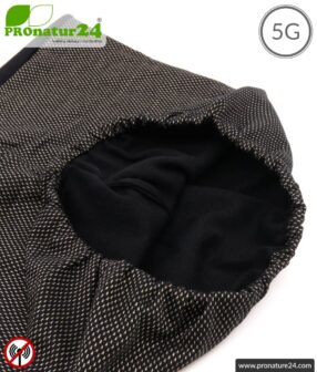 ANTIWAVE shielding hose scarf | black | Protection against electrosmog HF with efficiency up to 99,9% (cell phone, WIFI, LTE) | suitable as mouth-nose protection mask | shielding fabric with silver for antibacterial effect (silver ion treatment) | 5G ready!
