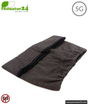 ANTIWAVE shielding hose scarf | black | Protection against electrosmog HF with efficiency up to 99,9% (cell phone, WIFI, LTE) | suitable as mouth-nose protection mask | shielding fabric with silver for antibacterial effect (silver ion treatment) | 5G ready!