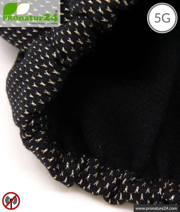 ANTIWAVE shielding hose scarf | black | Protection against electrosmog HF with efficiency up to 99,9% (cell phone, WIFI, LTE) | suitable as mouth-nose protection mask | shielding fabric with silver for antibacterial effect (silver ion treatment) | 5G ready!