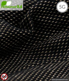 NEW ANTIWAVE shielding fabric | black | production of shielding clothing and underwear | up to 99,9 % shielding effectiveness (33 dB). 5G ready!