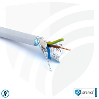 (N)HXMH(St)-J 3x 2,5 mm² shielded installation cable | halogen-free | plasticizer-free | electric cable for shielding alternating electrical fields LF | 41-4347