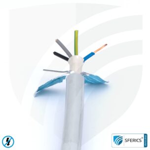 (N)HXMH(St)-J 5x 2.5 mm² shielded electric cable, sheathed cable | Halogen free | Plasticizer-free | Laying cable to protect against electric fields LF | 41-4360