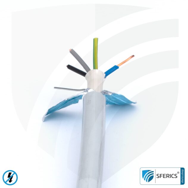 (N)HXMH(St)-J 5x 2.5 mm² shielded electric cable, sheathed cable | Halogen free | Plasticizer-free | Laying cable to protect against electric fields LF | 41-4360