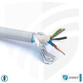 (N)HXMH(St)-J 5x 2,5 mm² shielded installation cable | halogen-free | plasticizer-free | electric cable for shielding alternating electrical fields LF | 41-4360