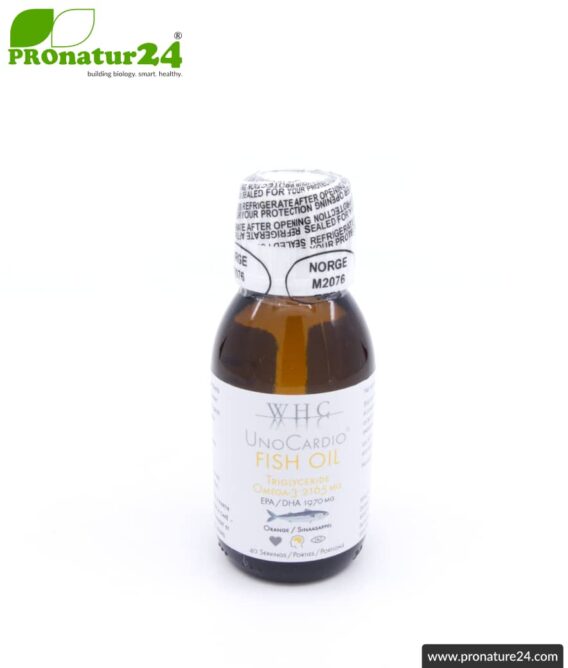 WHC UnoCardio ® Fish Oil | highly concentrated with natural orange flavour | OMEGA-3 fatty acids | 100 ml