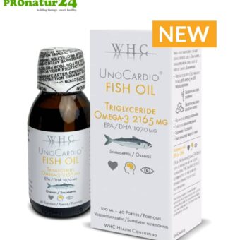 WHC UnoCardio ® Fish Oil | highly concentrated with natural orange flavour | OMEGA-3 fatty acids | 100 ml