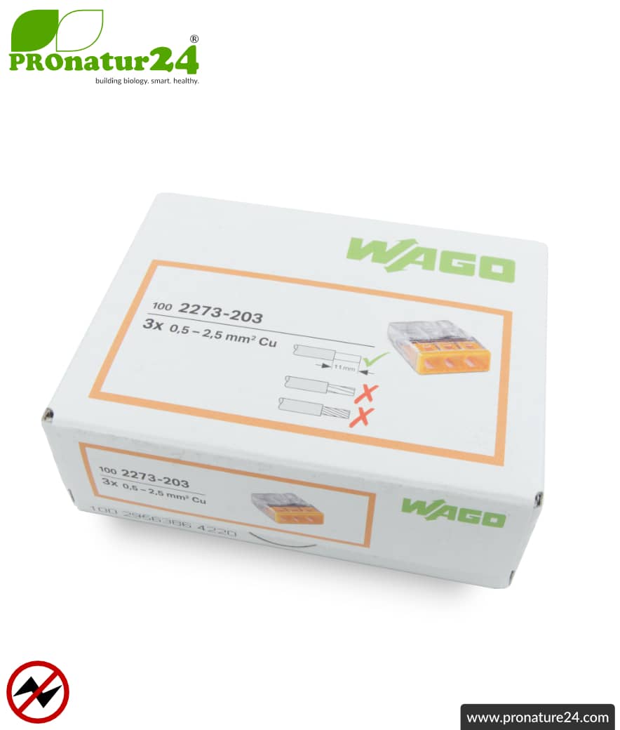 ▷ WAGO compact splicing connector, 2273-203