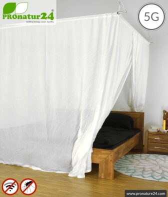 Shielding canopy Electrosmog WIFI | DOUBLE BED (GRAND KING SIZE) | Shielding RF radiation (cell phone, WIFI, LTE, ...) up to 99.97% (38dB). 5G ready!