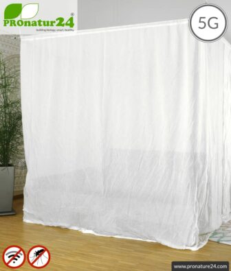 Shielding canopy Electrosmog WIFI | DOUBLE BED (GRAND KING SIZE) | Shielding RF radiation (cell phone, WIFI, LTE, ...) up to 99.97% (38dB). 5G ready!