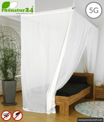Shielding canopy Electrosmog WIFI | SINGLE BED | Shielding RF radiation (cell phone, WIFI, LTE, ...) up to 99.97% (38dB). 5G ready!