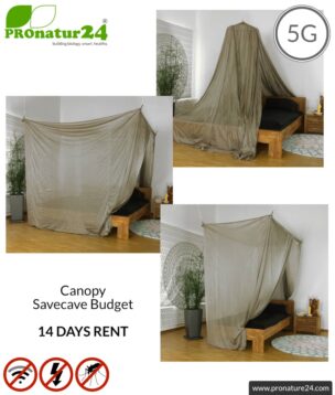 TEST! Shielding canopy Safecave Budget 14 days risk-free rental (€ 298 + deposit) | 99.99% shielding effect electrosmog RF (up to 47 dB screening attenuation) | groundable LF