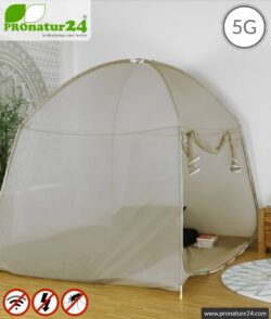 Shielding tent SAFECAVE SUPERKING | > 99.99 % shielding effect (screening attentuation up to 47 dB) | anti-electrosmog full protection | free-standing, without ceiling suspension | LF groundable