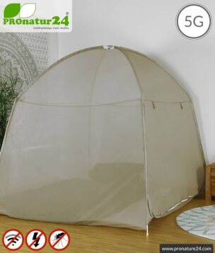 Shielding tent SAFECAVE SUPERKING | up to 99.99 % shielding effect (screening attentuation up to 47 dB) | anti-electrosmog full protection | free-standing, without ceiling suspension | LF groundable