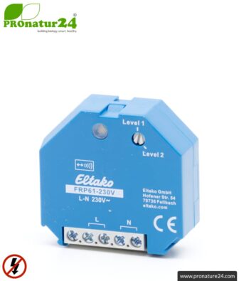 Flush-mounted repeater RP-NA16-UP | level 1 + 2 repeater for mounting in installation box | master switch set-up | building biology safe wireless technology according to EnOcean standard