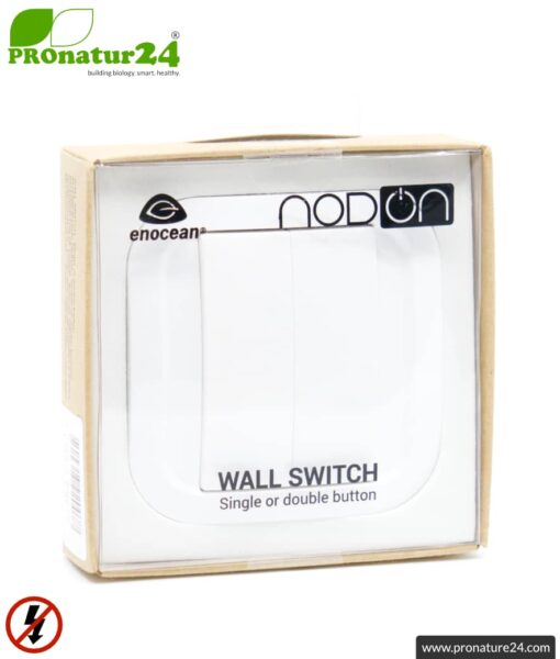 Wall transmitter TX-NA16-WAND | 2-channel remote control | master switch set-up | building biology save radio technology according to EnOcean standard