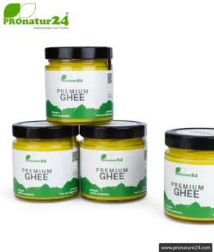 PREMIUM GHEE | Ayurvedic clarified butter, made out of 100% hay milk (AT pasture grazing certified) | filled by hand in glass | perfect for low-carb and ketogenic diets.