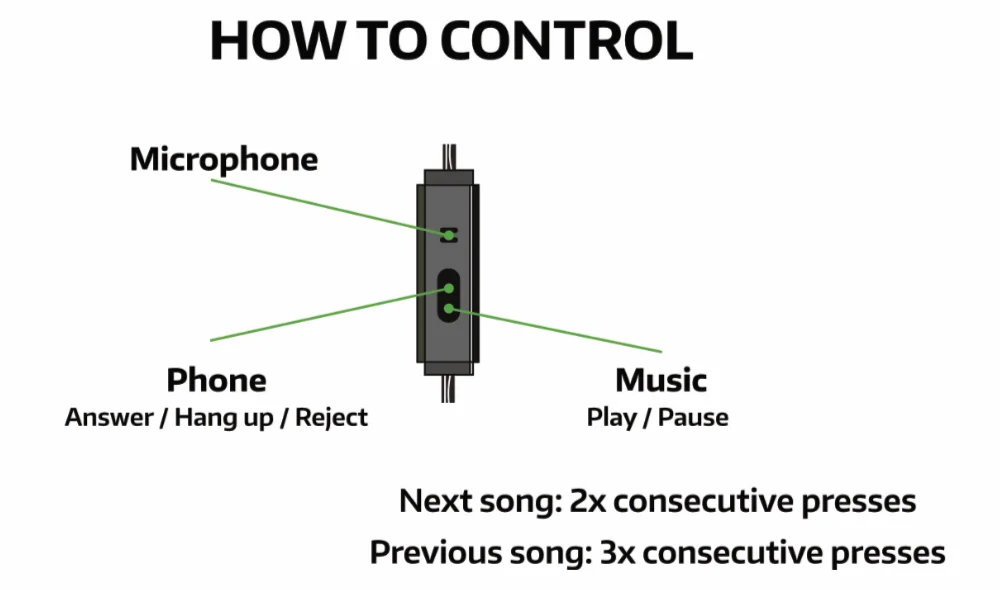 Functions of the remote control and microphone