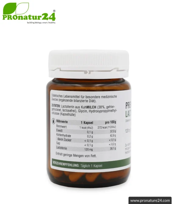 Lactoferrin HFQ | 120mg lactoferrin per capsule | premium quality dietary food