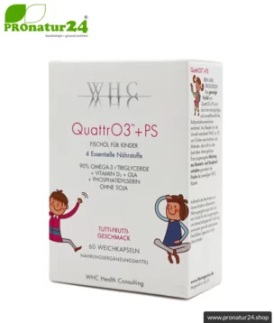WHC QUATTRO3™ + PS fish oil complex | Omega 3 for children | 60 softgels