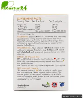 WHC UnoCardio® 1000 MINI + Vitamin D | OMEGA-3 fatty acids | 30 softgels 10 WHC UnoCardio® 1000 MINI + Vitamin D | OMEGA-3 fatty acids | 30 softgels