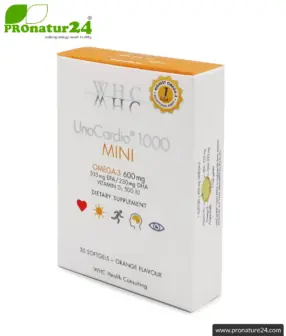 WHC UnoCardio® 1000 MINI + Vitamin D | OMEGA-3 fatty acids | 30 softgels 2 WHC UnoCardio® 1000 MINI + Vitamin D | OMEGA-3 fatty acids | 30 softgels