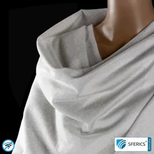 ANTIWAVE shielding cloak to wear around the neck | Protection against electrosmog HF with efficiency >99,9 % (cell phone, WIFI, LTE) | 5G ready!