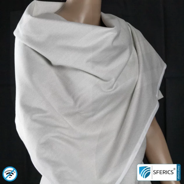 ANTIWAVE shielding cloak to wear around the neck | Protection against electrosmog HF with efficiency >99,9 % (cell phone, WIFI, LTE) | 5G ready!