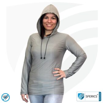 Shielding hoodie | protection up to 51 dB against HF electrosmog (cell phone, WIFI, LTE) | ideal for electrosensitive people | effective against 5G!