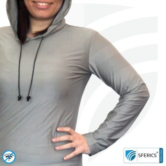 Shielding hoodie | protection up to 51 dB against HF electrosmog (cell phone, WIFI, LTE) | ideal for electrosensitive people | effective against 5G!