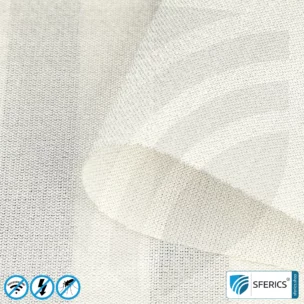 WHITE SILK shielding fabric | Elegant silk fabric for the production of high-performance curtains, canopies, and room dividers | HF shielding against electromagnetic pollution up to 54 dB | Effective against 5G!