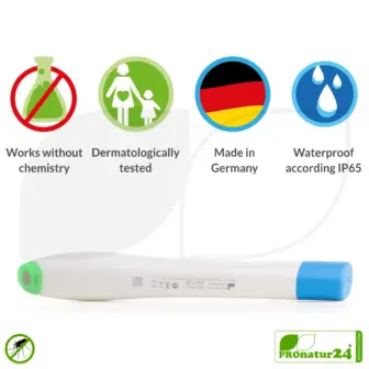 bite away® neo electronic bite healer with LED light ring | ORIGINAL bite healer for itchiness from insect bites | chemical-free | waterproof IP65 | muteable 15 bite away® electronic bite healer | ORIGINAL bite healer for itchiness from insect bites | chemical-free | Electric heat pen against mosquito bites as insect bite healer