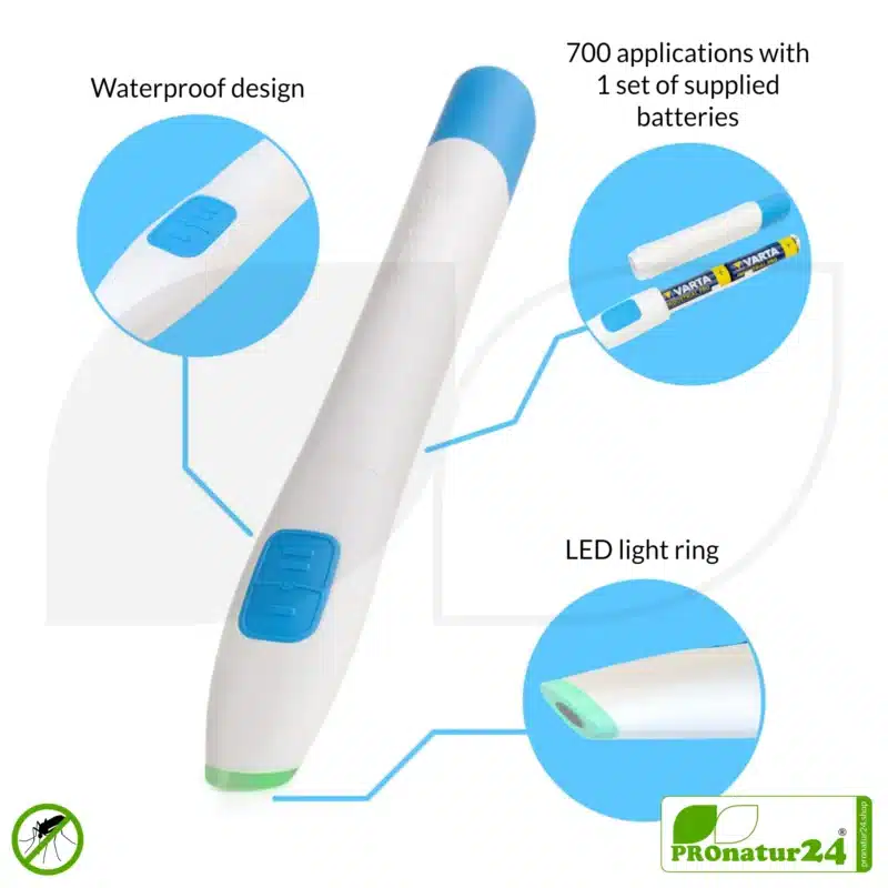 bite away® electronic bite healer | ORIGINAL bite healer for itchiness from insect bites | chemical-free | Electric heat pen against mosquito bites as insect bite healer