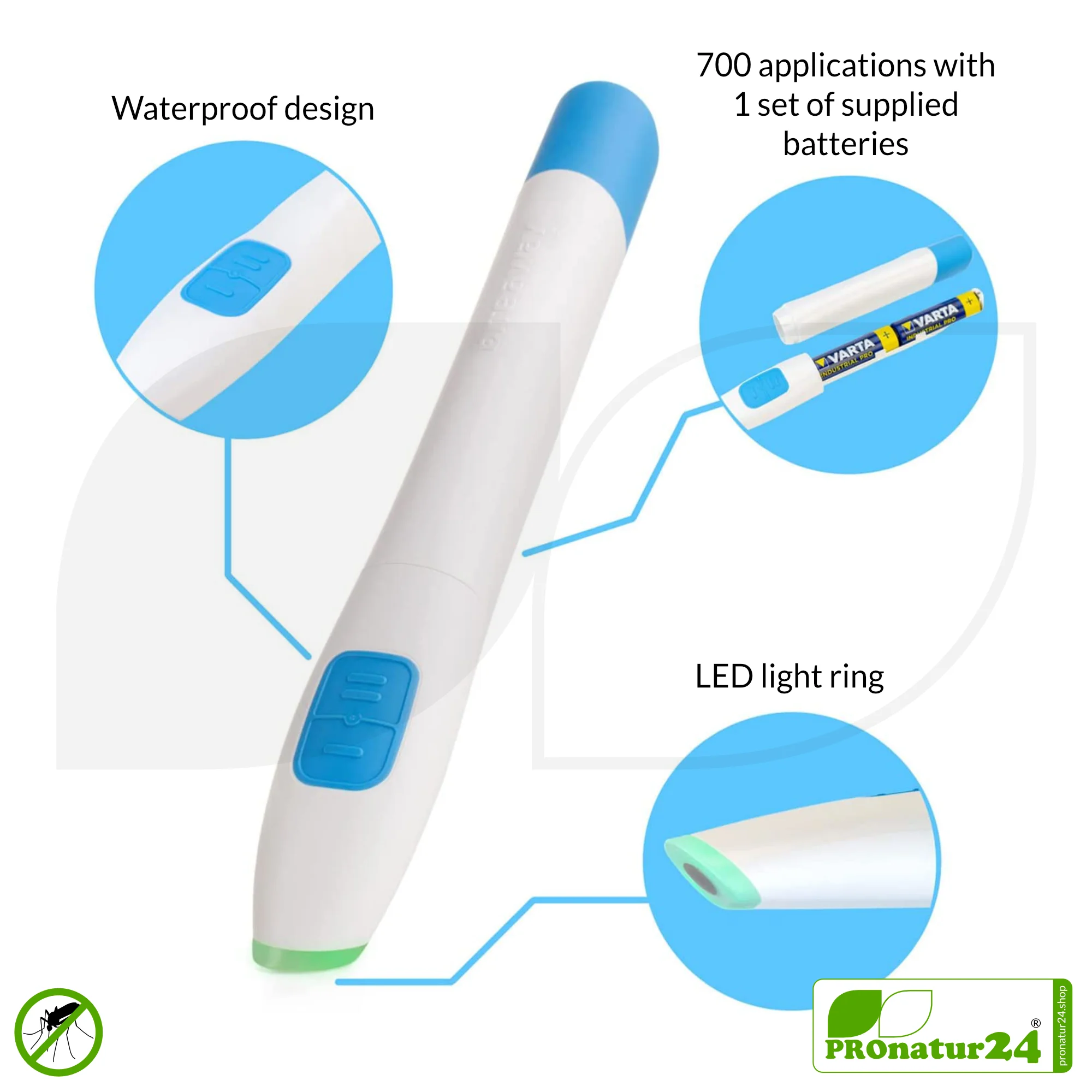 bite away® electronic bite healer | ORIGINAL bite healer for itchiness from insect bites | chemical-free | Electric heat pen against mosquito bites as insect bite healer