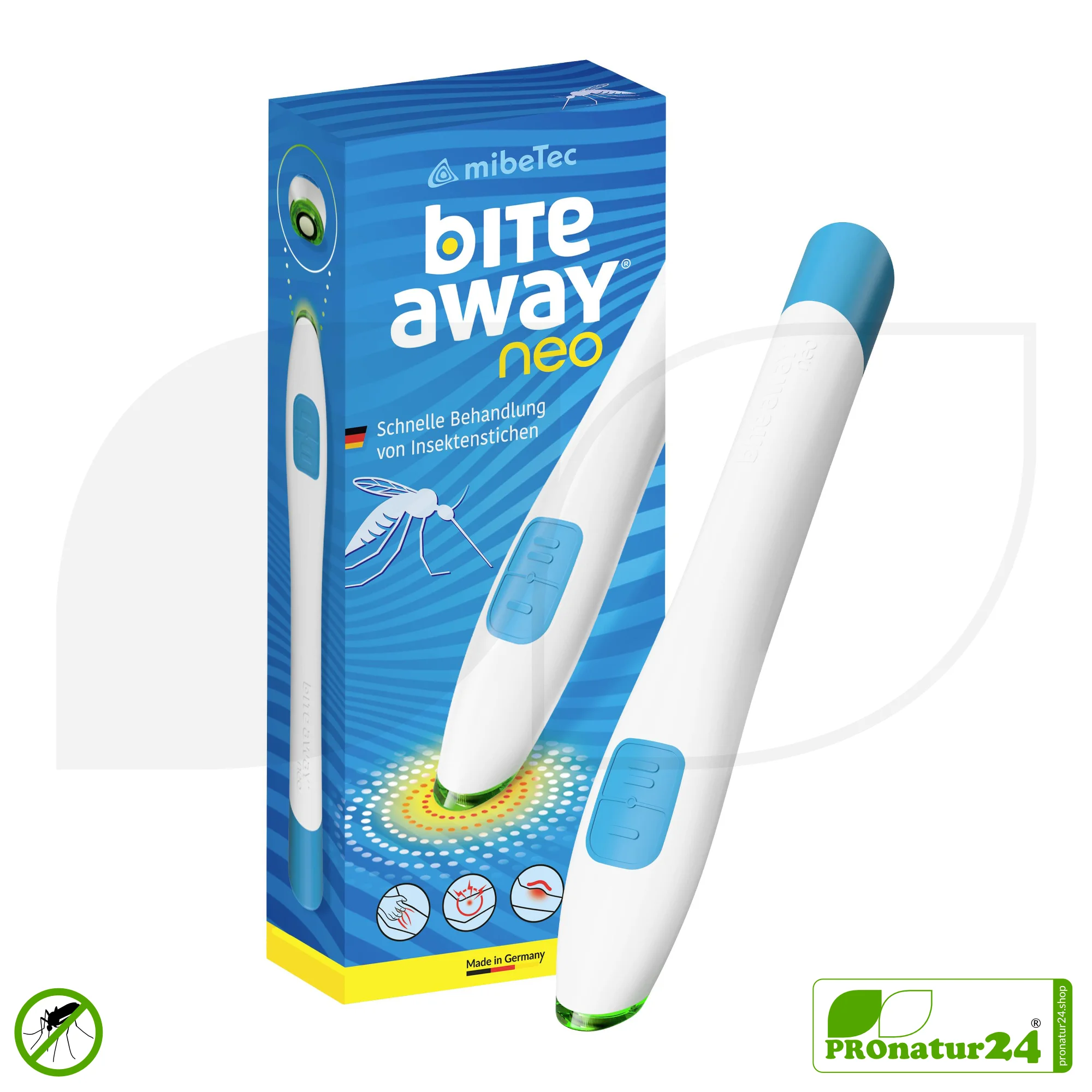 bite away® electronic bite healer | ORIGINAL bite healer for itchiness from insect bites | chemical-free | Electric heat pen against mosquito bites as insect bite healer