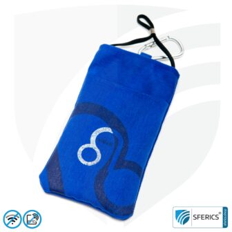 Cell phone case eWall in royal blue | Anti electrosmog incl. 5G | 3in1 protection incl. RFID data protection | iPhone, Android, Smartphone, etc.