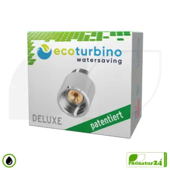 ecoturbino® DELUXE ET10L Shower Water Saving Valve | Save Water and Energy (Gas, Electricity) | Reduce Costs by up to 40% when Showering + Emptying the Shower Head | Silver 9 ecoturbino® DELUXE ET10L water-saving shower adapter | Save water and energy (gas, electricity) | Reduce costs by up to 40% when showering + emptying the shower head | silver