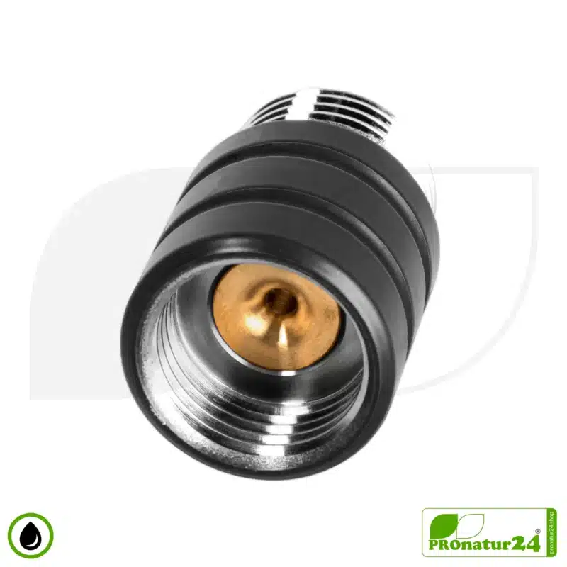 ecoturbino® ET10L Water-saving Shower Adapter | Save water and energy (electricity) | Reduce costs by up to 40% when showering + emptying the shower head | black