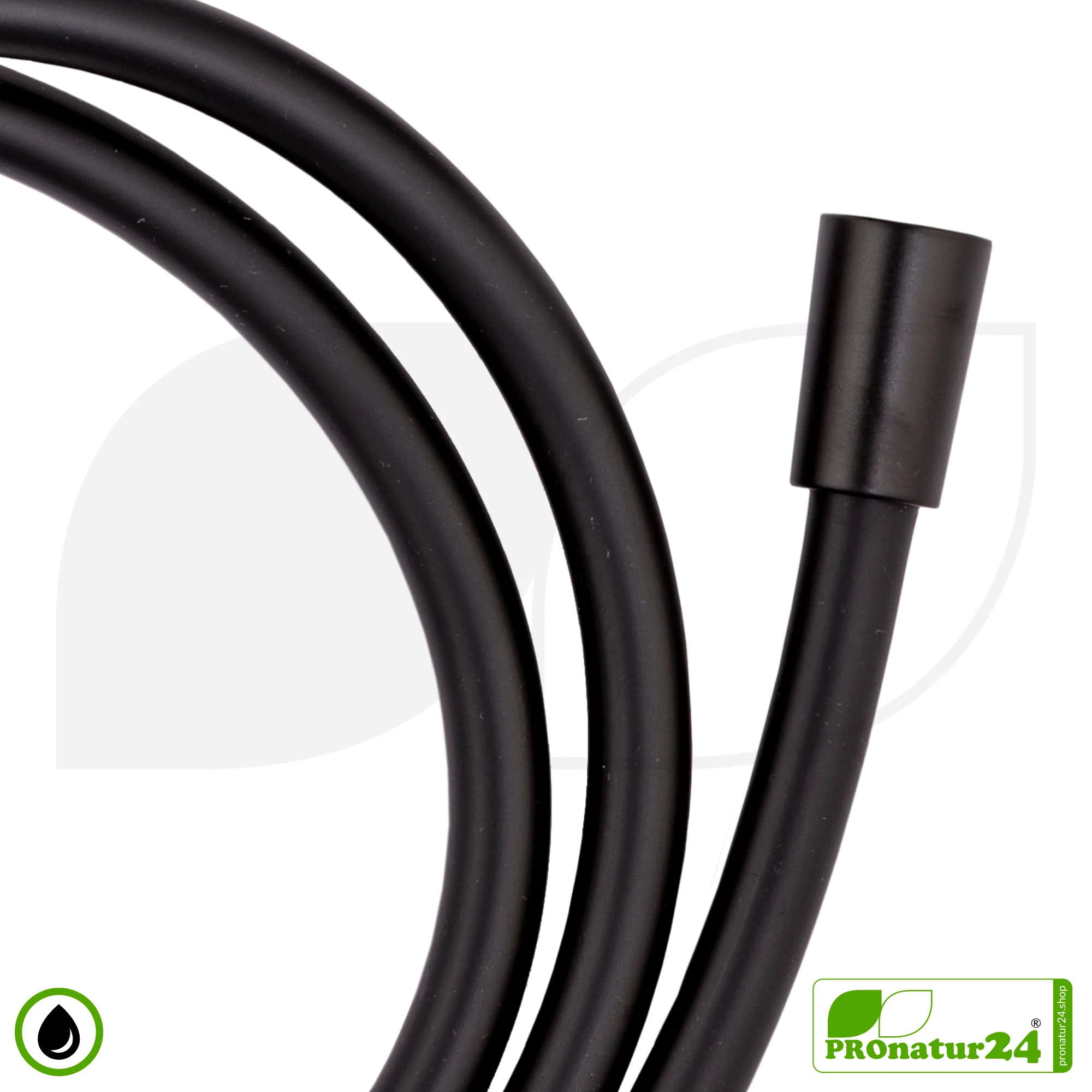 Shower Hose | Handheld Shower Hose | Replacement Hose for the Shower Cabin by ecoturbino® | Black