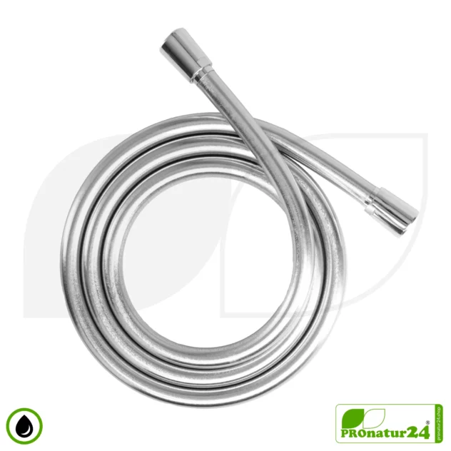 Shower Hose | Handheld Shower Hose | Replacement Hose for the Shower Cabin by ecoturbino® | Silver