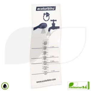 ecoturbino® Shower Upgrade DELUXE SET 10 Legio | ET10L Water Saving Adapter + Designer Handheld Shower Head - Hand Shower | silver