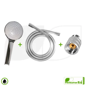 ecoturbino® handheld shower SET 10 Legio | ET10L water-saving adapter + shower hose + shower head