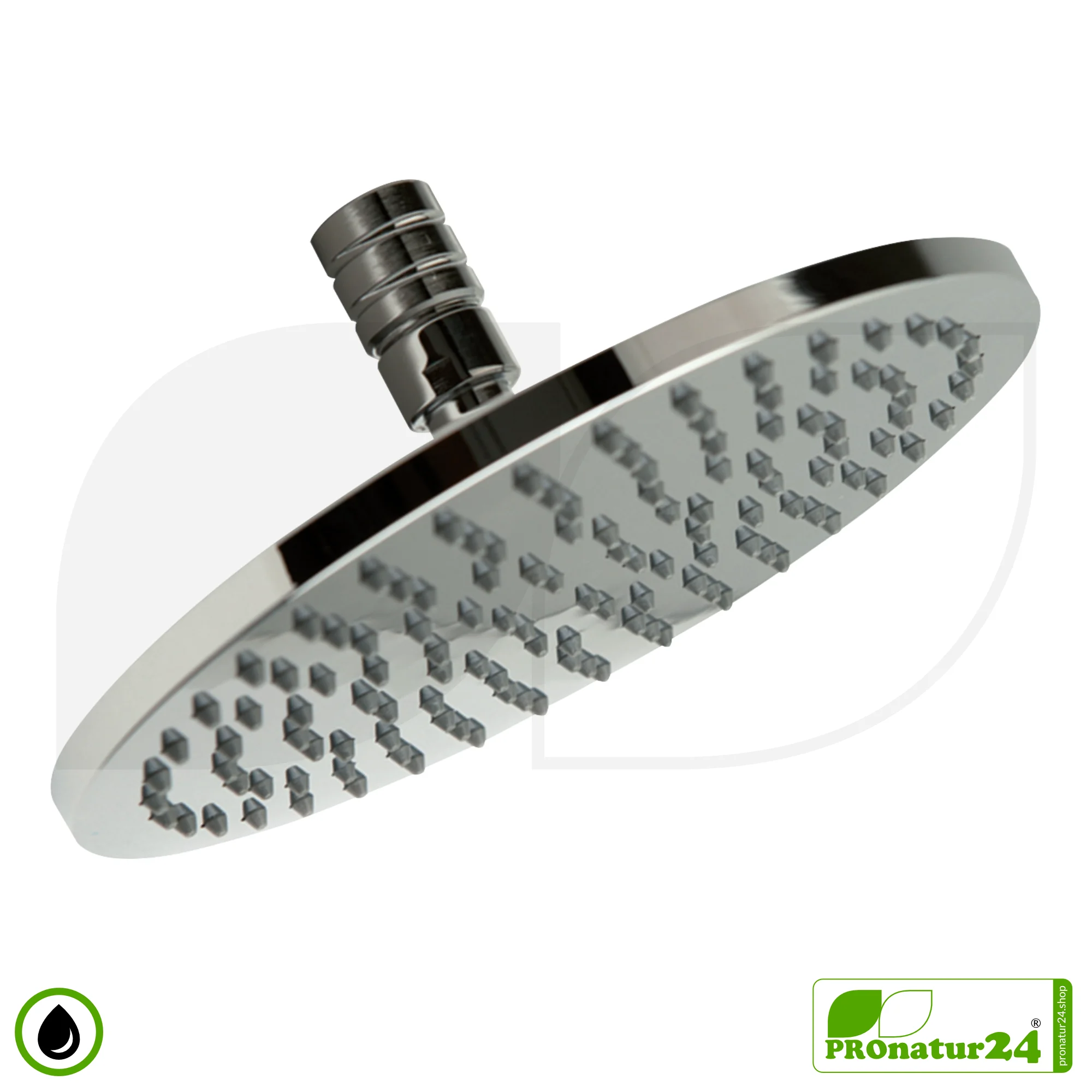 ecoturbino® Overhead Shower - Rain Shower SET Legio | ET10L Water-Saving Adapter + Overhead Shower Head