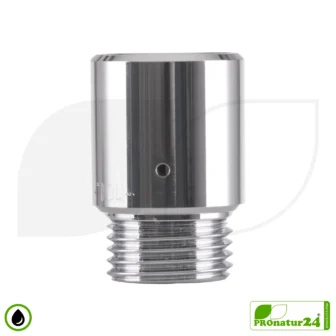 ecoturbino® ET10L Water-Saving Shower Adapter DELUXE | Save Water and Energy (Gas, Electricity) | Reduce Costs by up to 40% when Showering + Emptying the Shower Head | silver