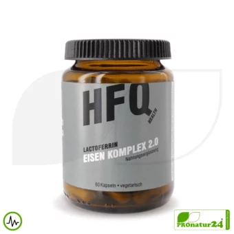 Iron Complex 2.0 | Lactoferrin + Iron + Vitamin C | 60 Capsules | Premium Dietary Supplement by HFQ Health