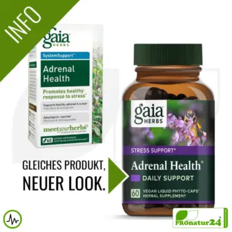 ADRENAL HEALTH - DAILY SUPPORT by gaia HERBS | Concentration and Focus in Daily Life | Suitable as a Supplement for Intense Training + Altitude Training | 60 Capsules 12 ADRENAL HEALTH by Gaia Herbs | Concentration and Focus in Daily Life | Suitable as a Supplement for Intense Training + Altitude Training | 60 Capsules