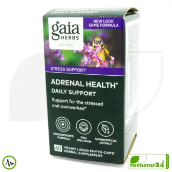 ADRENAL HEALTH - DAILY SUPPORT by gaia HERBS | Concentration and Focus in Daily Life | Suitable as a Supplement for Intense Training + Altitude Training | 60 Capsules 10 ADRENAL HEALTH by Gaia Herbs | Concentration and Focus in Daily Life | Suitable as a Supplement for Intense Training + Altitude Training | 60 Capsules
