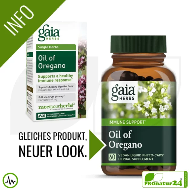 OIL OF OREGANO by Gaia Herbs | Power Plant for Natural Resilience | Digestion | Vitality | Well-Being | 60 Capsules